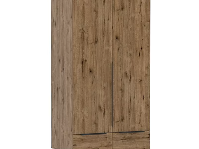 Natural Wood Grain Chest of Drawers with Modern Simple Design 3d model