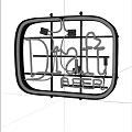 Neon Draft Beer Sign With Orange Border And White Neon Lettering Illuminated Design