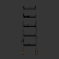Dark Colored Folding Ladder With Anti Slip Feet And Sturdy Design