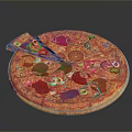 Delicious Pepperoni Pizza With Green Peppers Mushrooms Melted Cheese And Crispy Crust