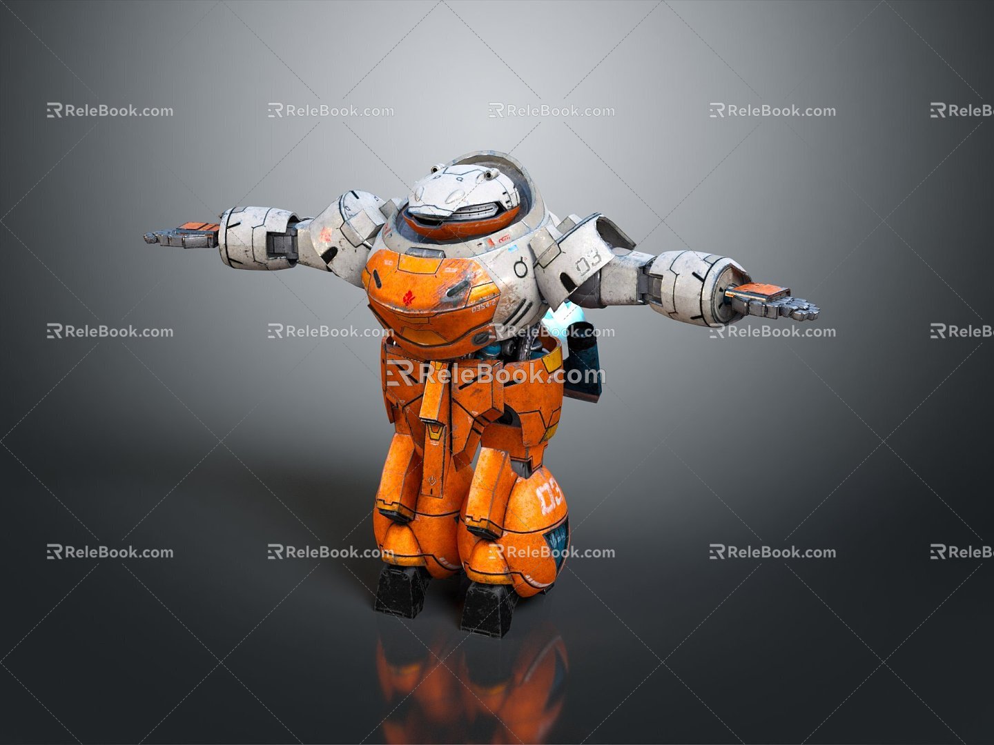 Modern Robot Mech Warrior Mech Soldier Machine Battlearm Mechanical Battlearm model