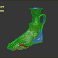 Unique Foot Shaped Terracotta Lamp Combination With Handle And Top Structure For Decorative Use