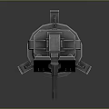 Turret Turntable Railgun Sci-fi Tower Defense Game Tower Defense Sci-fi Turret Game Turret Game Battery 3d model