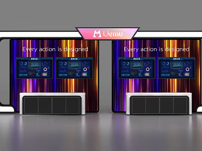 Lianxi Commercial Energy Management Equipment With Dual Data Display Screens And Control Panels 3d model