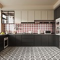 French Middle Style Kitchen 3d model