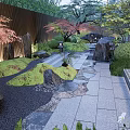 Japanese Garden Landscape Featuring Rock Formations Maple Trees Stone Path And Lanterns 3d model