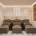 Elegant Clubhouse Interior With Tea Baking Areas Staircase And Plants