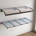 Wall Mounted Glass Shelves With Modern Design For Home Storage Solution