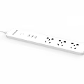 White BULL Power Strip With Multiple Sockets And Switches For Home Use