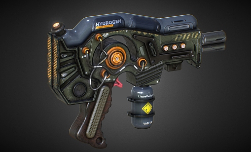 Plasma Gun Sci-Fi Gun Machine Gun Cyberpunk Gun 3d model