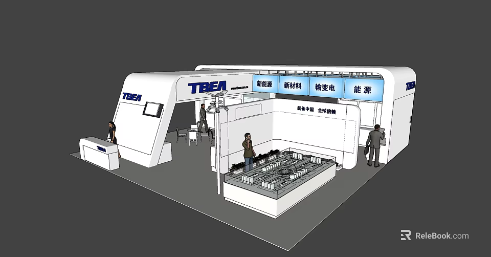 TBEA Exhibition Booth Displaying New Materials New Energy And Equipment 3d model 