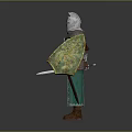 Medieval Knight in Full Body Armor With Shield Sword and Helmet