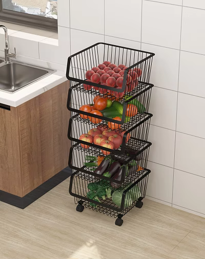 Modern Storage Cabinet Vegetable and Fruit Storage Rack 3d model