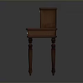 Traditional Dark Wood Desk With Drawers Sturdy Legs And Smooth Tabletop Design