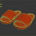 Bright Red Indoor Slippers With Soft Sole And Comfortable Design For Home Use