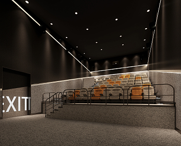 Modern Cinema Hall 3d model