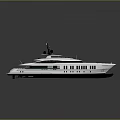 Luxury White Superyacht With Spacious Deck Modern Design And Water Reflection