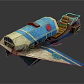 Small Blue And White Spacecraft With Cockpit Seats For Space Exploration Missions