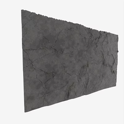 Gray Cracked Wall Surface Featuring Rough Concrete Texture And Natural Patterns 3d model