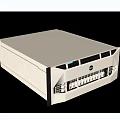 Dell White Server Design With Front Panel Multiple Ports And LED Indicators 3d model