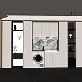 Modern Bathroom Cabinet Rack With White Design Marble Top And Storage Shelves