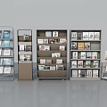 Multi Tiered Magazine Display Racks With Metal Frames And Various Publications