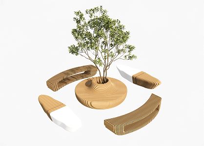 modern public chair outdoor sofa 3d model