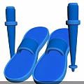Blue Sports Equipment Set With Training Slippers And Cones For Fitness