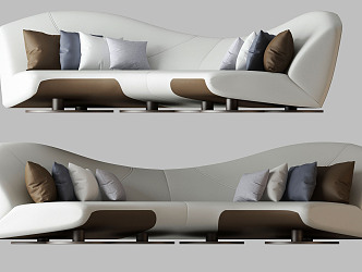 modern double sofa 3d model