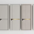 Modern swing door combination 3d model