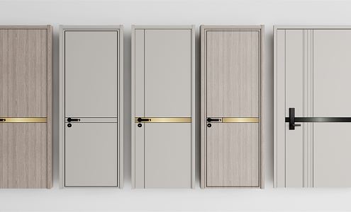 Modern swing door combination 3d model