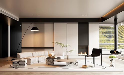modern living room 3d model