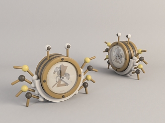 Modern cartoon desk clock 3d model