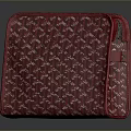 Fashionable Red Clutch With Textured Geometric Pattern For Daily Use