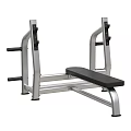Sturdy Fitness Workout Bench With Black Seat And Metal Frame For Strength Training