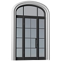 Vintage Other Curved Window Door Facade French Style 3d model