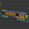 Union Pacific 602 Yellow And Gray Model Train With Reflective Surface