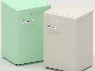 Morphy Richards Small Refrigerators in Mint Green and Cream for Daily Use Appliances 3d model