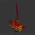 Vibrant Plant with Red and Yellow Flowers in Spherical Bloom Arrangement on Dark Background
