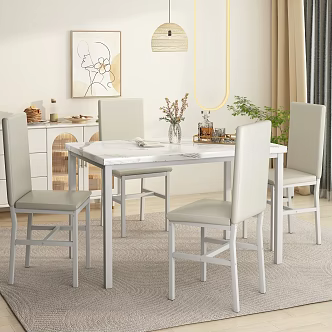 Restaurant decoration combination 3d model