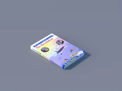 Colorful Adventure Book Cover Featuring Marine Animals Spacecraft And Earth Illustrations 3d model