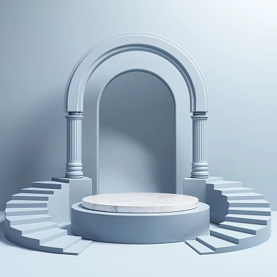 Modern Booth Booth Background 3d model