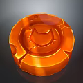Orange Round Baked Food With Cracked Texture And Sweet Flavor