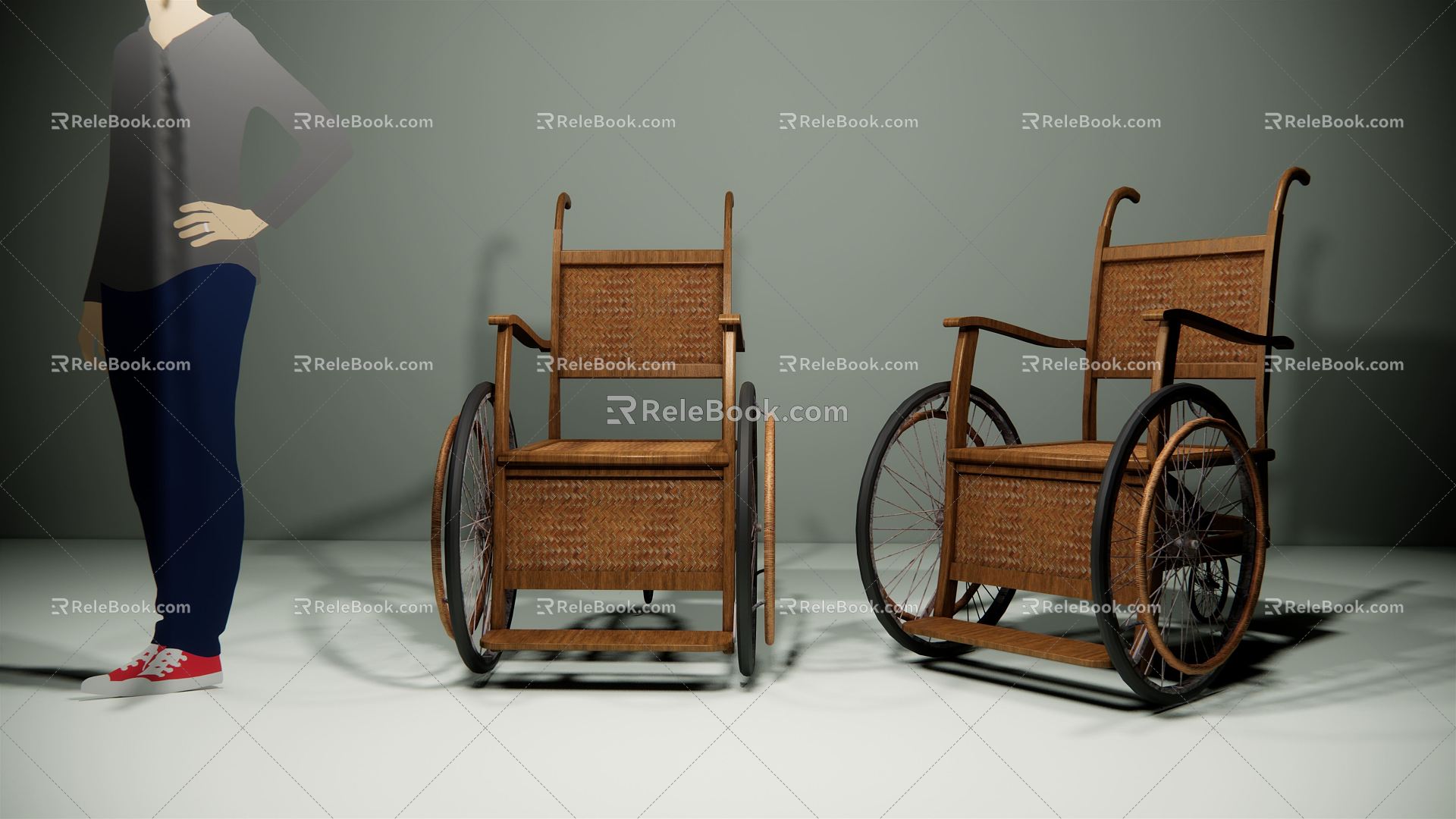 Chinese Wheelchair Old Wheelchair 3d model