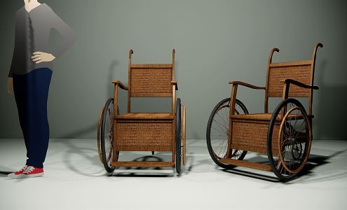 Chinese Wheelchair Old Wheelchair 3d model