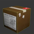 Vintage Smith Visible Cardboard Box With Label And Printer Illustration For Household Supplies