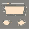Modern Design Ceiling Lights With Transparent Frame Dotted Decoration And Rectangular Circular Square Illuminated Panels