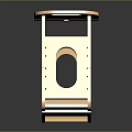 Light Brown Modern Minimalist Wooden Stool With Hollow Curved Legs And Small Seat Holes