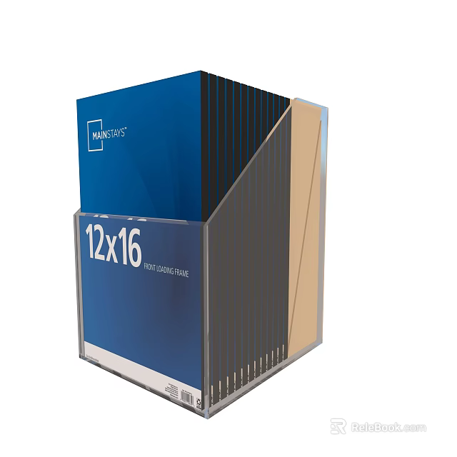 Oxford Blue 12x16 Inch Durable Expanding File Folder Organizer for Documents 3d model 