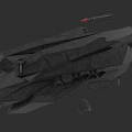 Futuristic Modern Military Warship Featuring Missile Launcher And Advanced Hull Structure